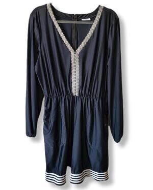 Women Cabana Life Short Romper Black M Coastal Quiet Luxury Modest Resort UPF 50